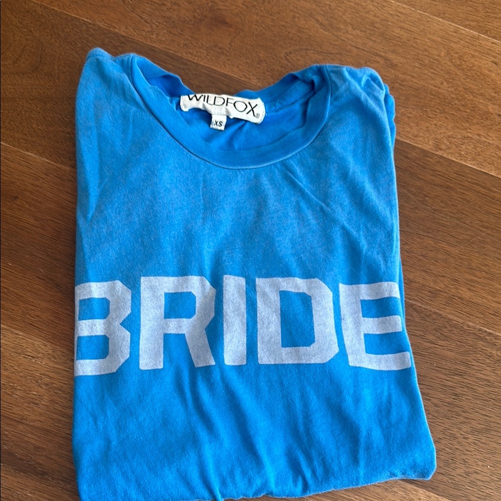 NWOT Wildfox Blue 'Bride' T-Shirt